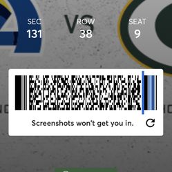 Green Bay Packers 12/19 tickets @ home Thumbnail
