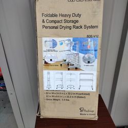 Foldable Heavy Duty And Compact Storage Personal Drying Rack System