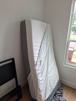 Novilla twin mattress with metal bed frame