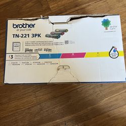 Brother Genuine TN-221 Multi 3 Pack Toner Cyan, Magenta, Yellow