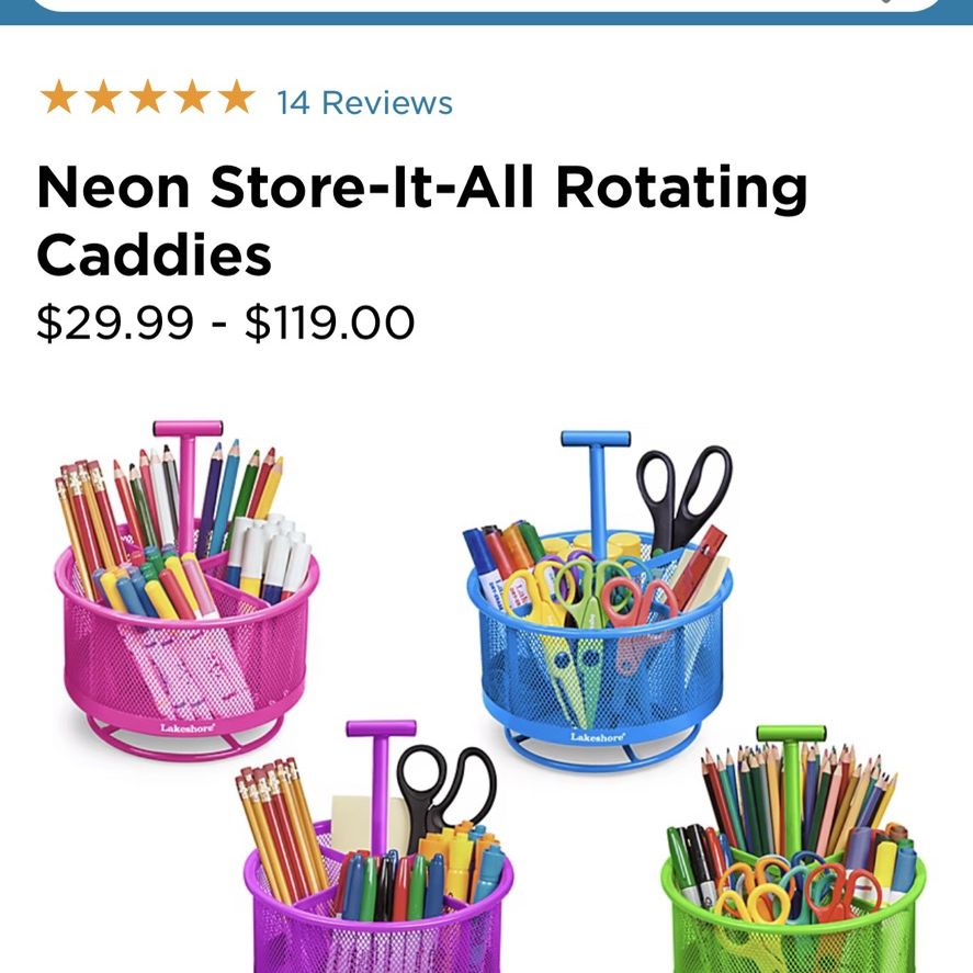 Neon Store-It-All Rotating Caddies