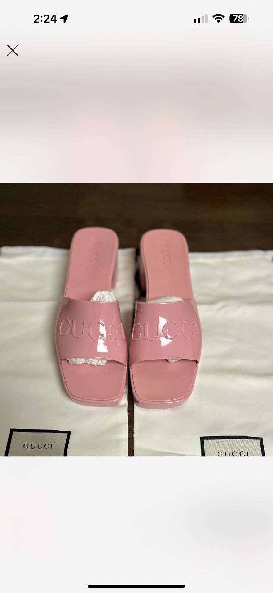 Authentic Pink Block Heels