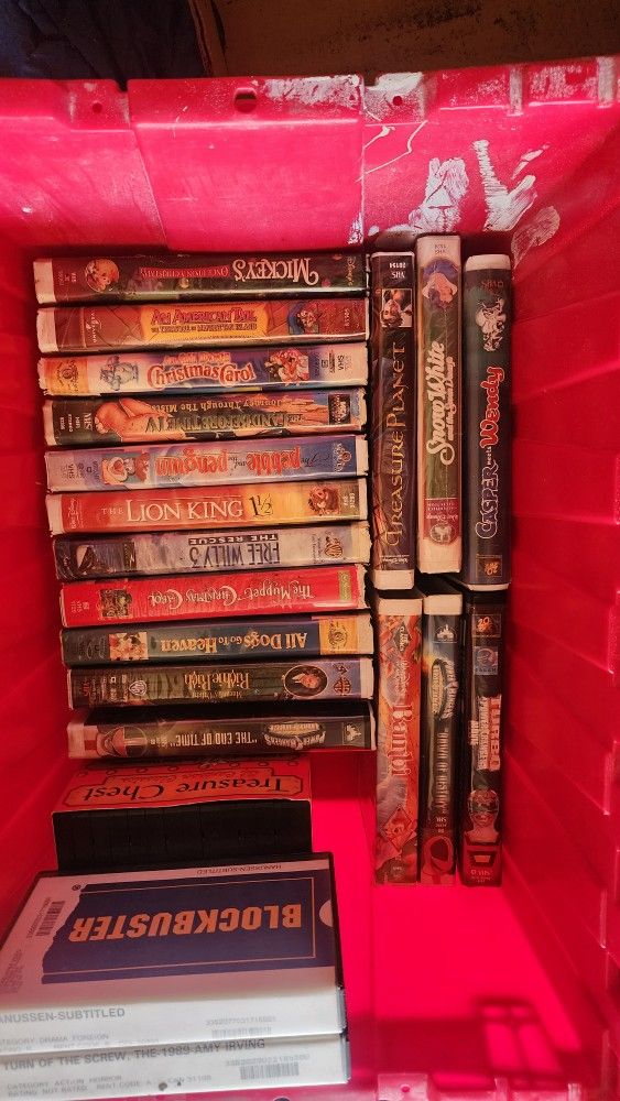 Free Delivery Of All These vhs Tapes Hard Covers !