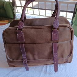 NEW Suede/Leather Looking Travel Bag 