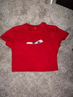 Red Lightning McQueen Cars Crop Top