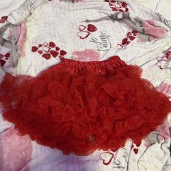 Red Tutu Skirt Size S    