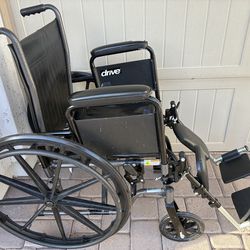 Drive Wheelchair Wheel Chair Black w/ Foot Rests