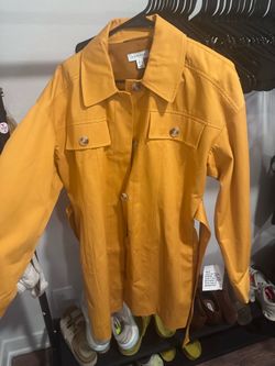 Yellow TopShop Belted utility jacket