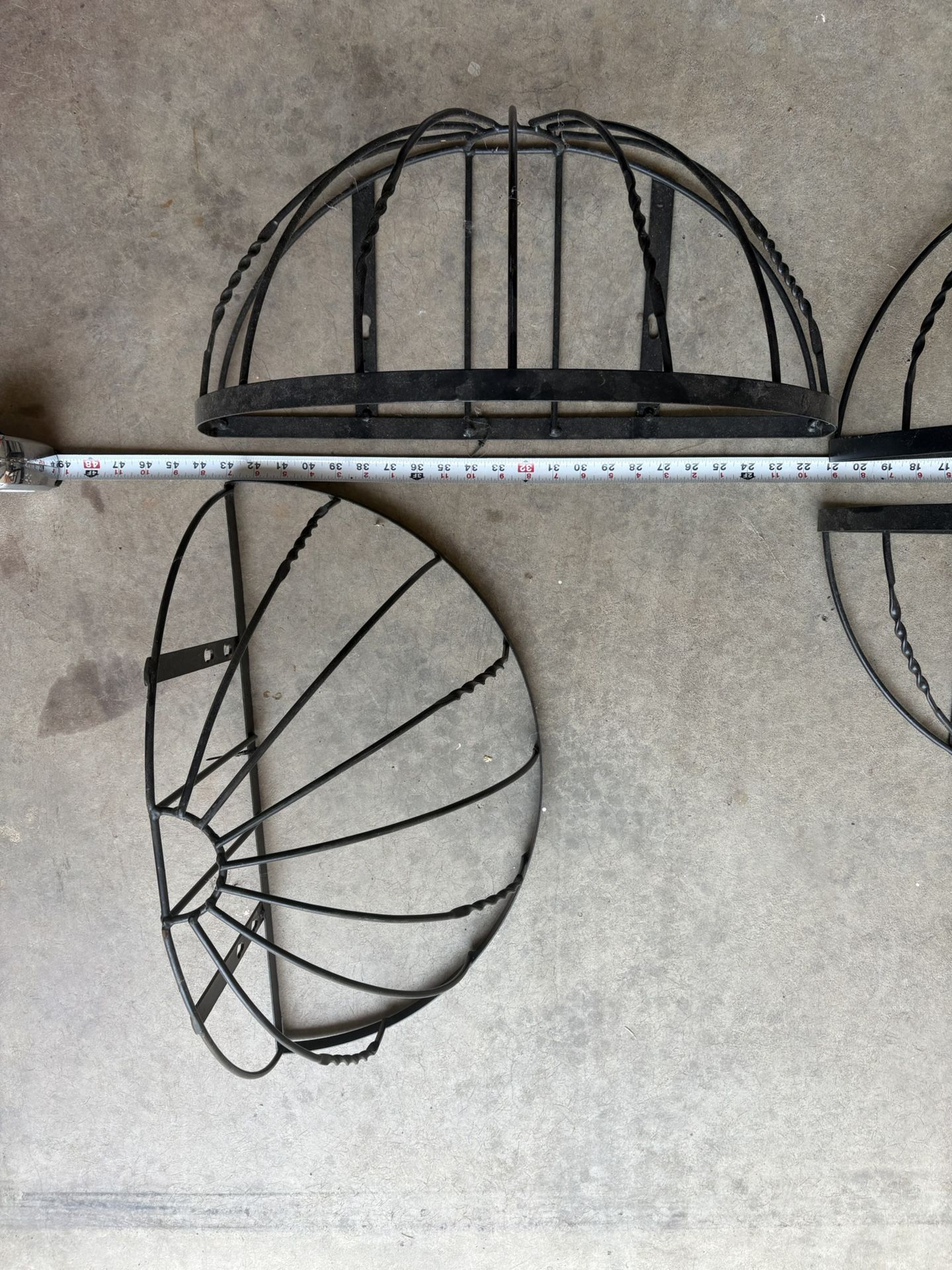 Plant Holders Metal Black x 4