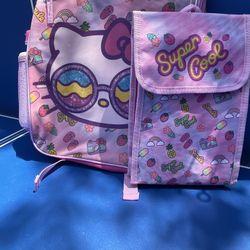 Hello Kitty Back Pack Mini Bag Water Bottle