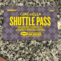 Shuttle Pass Weekend 1 