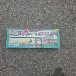 Vintage Holiday Village Train Set New Bright Train Model 174 - Sound Effects