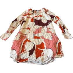 Reiss Midi Dress Women 8 Pink Tie Cream Zipper Red