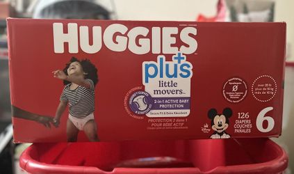 Huggies + Little Movers Size 6 Diapers