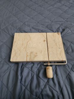 Marble Cheese Board with Wire Slicer