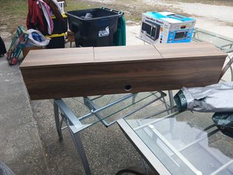 Long Wooden TV Stand With Storage