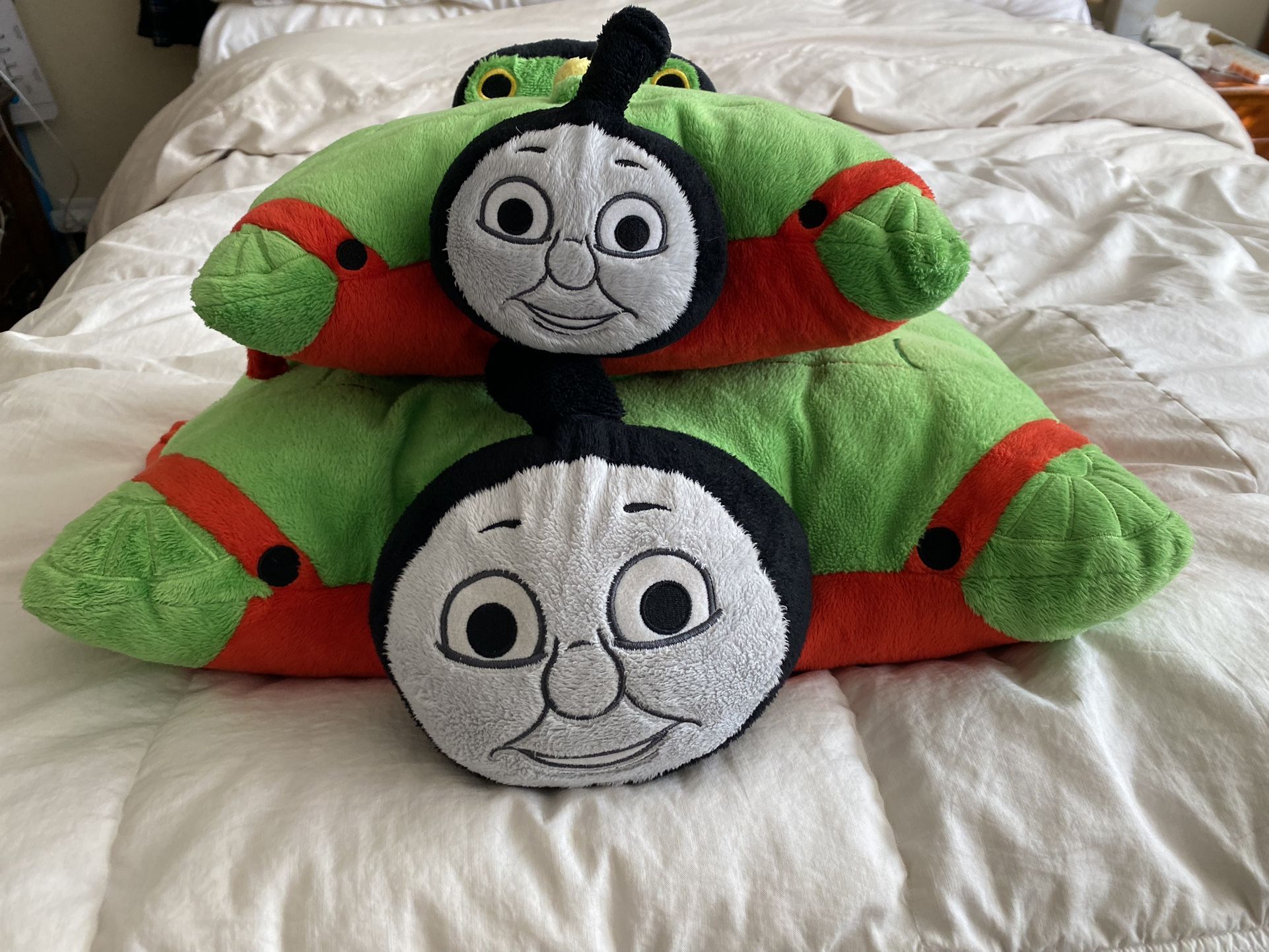 Thomas & Friends 2011 Pillow Pets Jumbo and Pee-Wees Engine# 6 Percy Green Plush Limited Editions