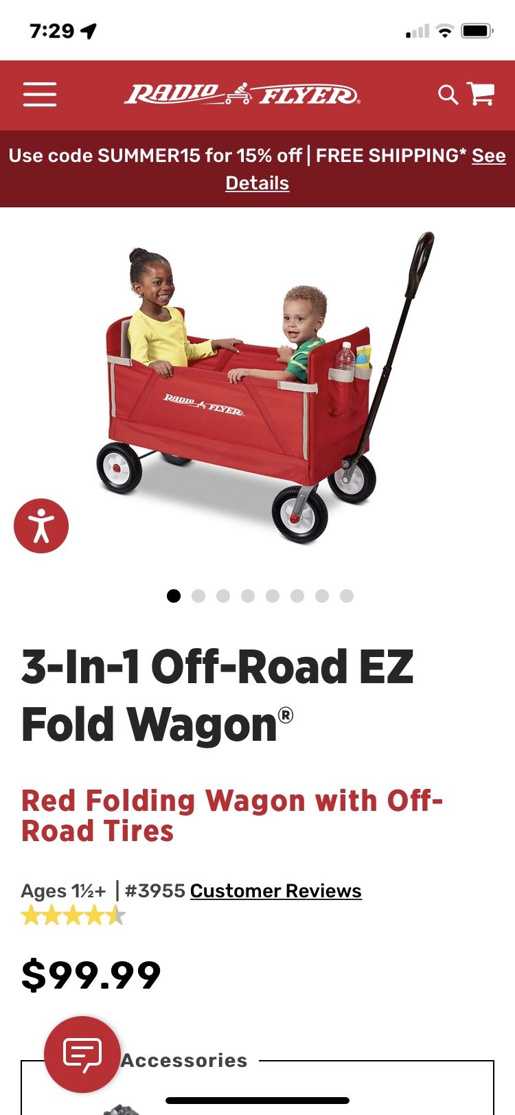 Radio Flyer 3-in 1 Folding Wagon Ride On For Kids ,cargo And Cargo,red Used A Few Times