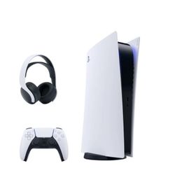 Ps Five With Controller And Headphones Used