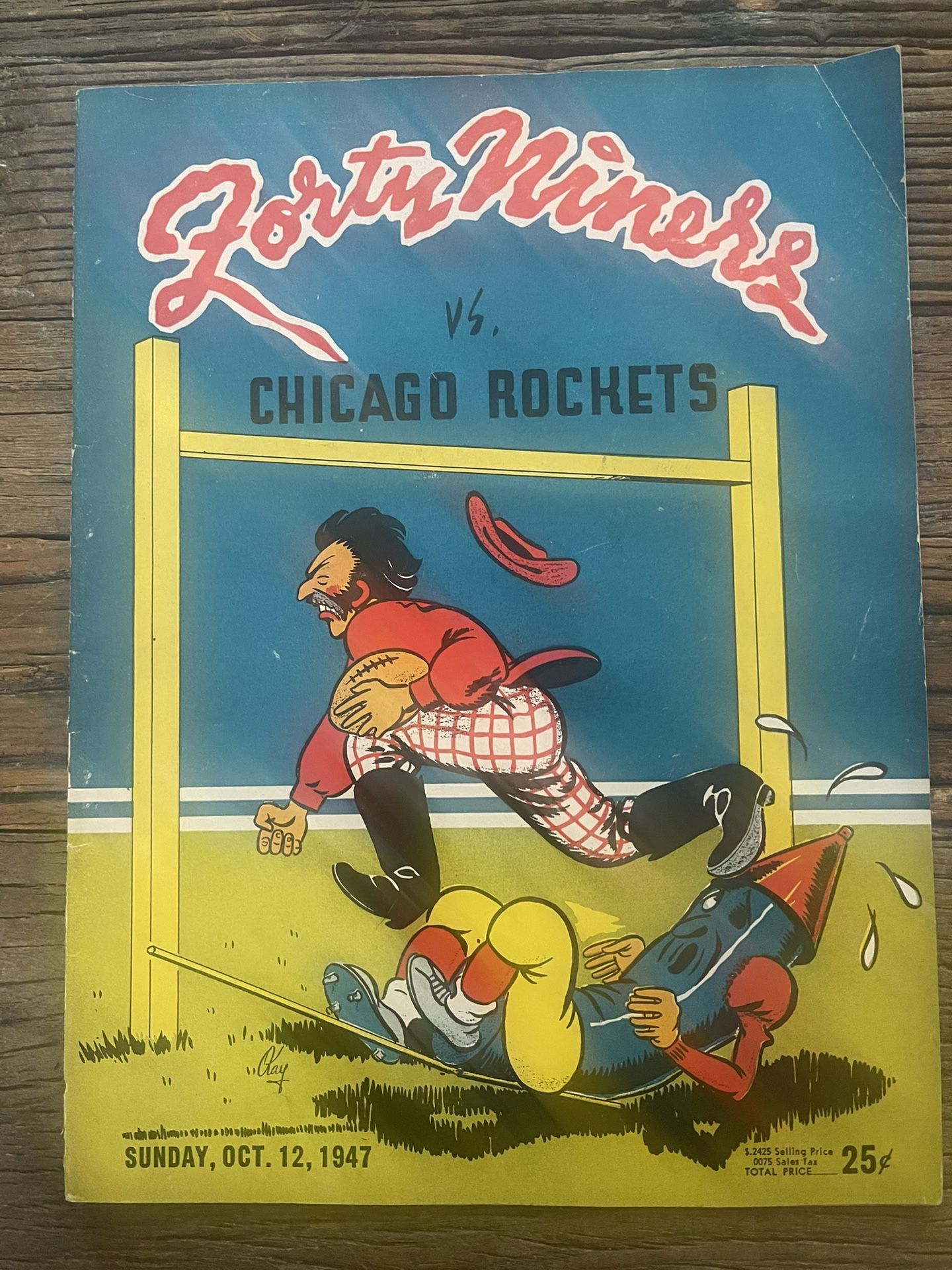 Forty Niners vs Chicago Rockets Program October 12, 1947