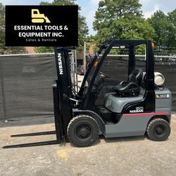 Nissan MPL02A25LV 5,000lb 3 Stage Mast LPG Propane Pneumatic Forklift K21 Engine