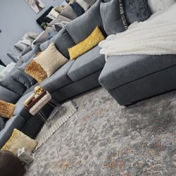 Grey Rite Face Sectional Chaise $1998