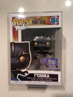 T’chaka Funko Pop *MINT* Hollywood Store Exclusive Marvel Black Panther 867 with protector Wakanda Tchalla Tchaka