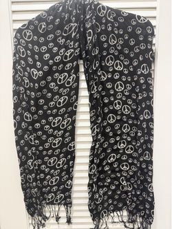 Peace sign scarf