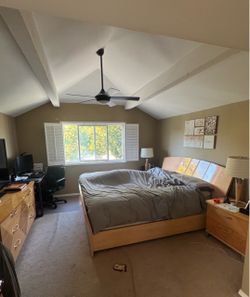 California King Bedroom Set – Wood, Good Condition, Complete Set