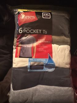 hanes pocket shirts