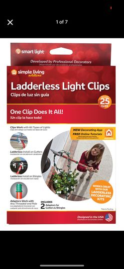NEW BOX - 25ct Universal Holiday Light Clips