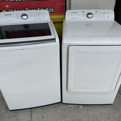 Washer And Dryer Samsung Perfect Working Condition 27” Wide 28 Depth With 3 Months Warranty 