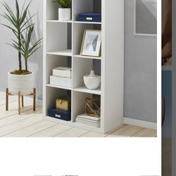  8 Cube Bookcase Organizer in White, 56''