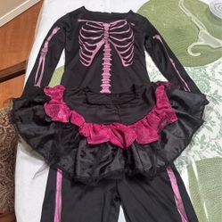 Halloween Eskeleton Custom Size  Girls 7-9