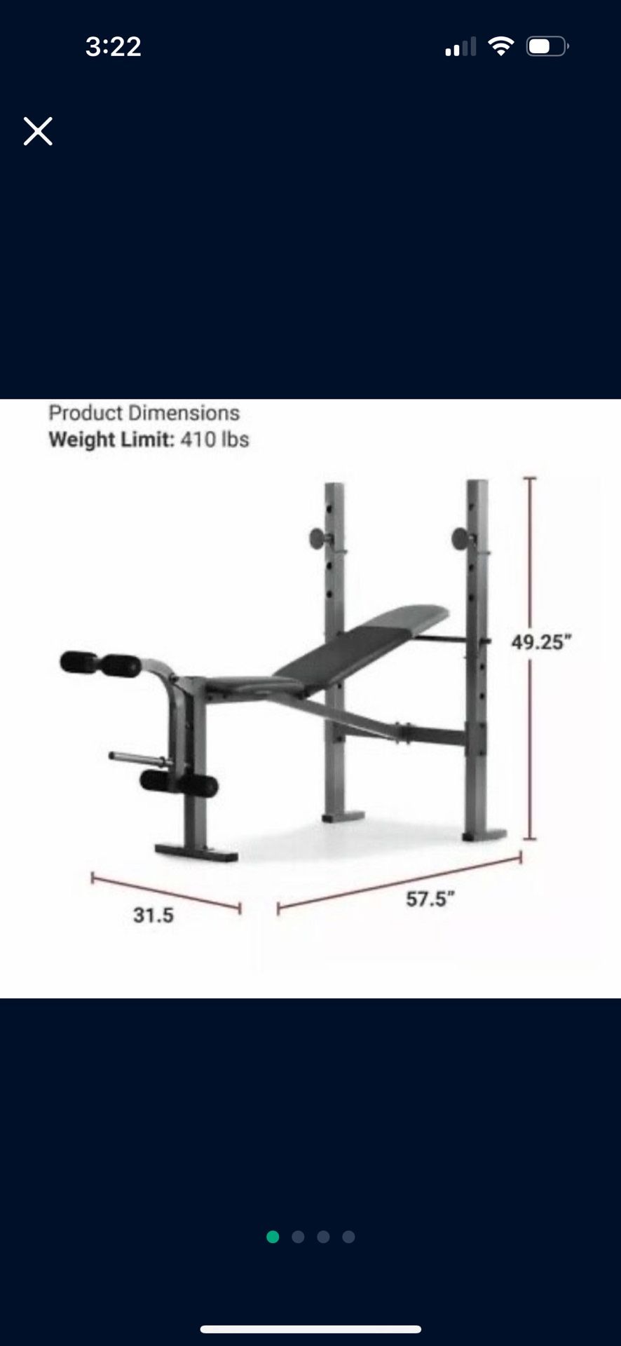 Workout Bench Combo With Weights Included