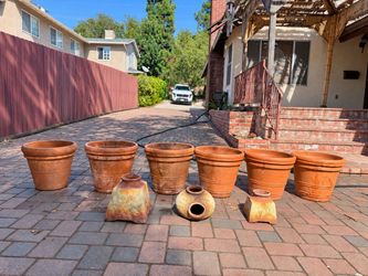 Large Terracotta Clay Planters – $55 Each