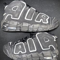 Size 5.5y - Nike Air More Uptempo Low Black - 415082-002