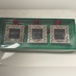 Set of three Cat Frame Ornaments new in box 