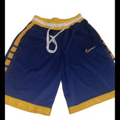 Nike Dri Fit Shorts Size Small  Blue/yellow/white Rn#56323 with pockets 