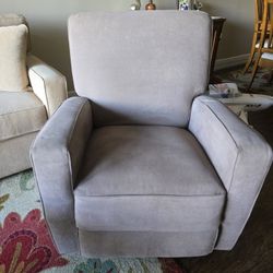 Beige Fabric Manual Recliner for Sale