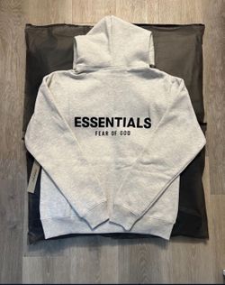 Fear Of God Essentials Light Oatmeal Hoodie. Size XS,M,L