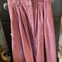 Vintage Pink Corduroy Skirt 