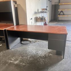 2 Executives Desks And Top Shelve