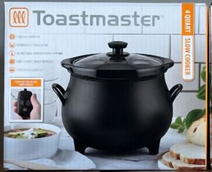 Cauldron crockpot slow cooker 4qt perfect.for halloween parties stews, ciders, fondue new by toastmaster