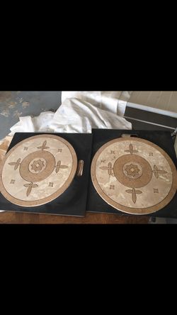 Beautiful travertine for Round End table top . Great for back splash or Medallion flooring .