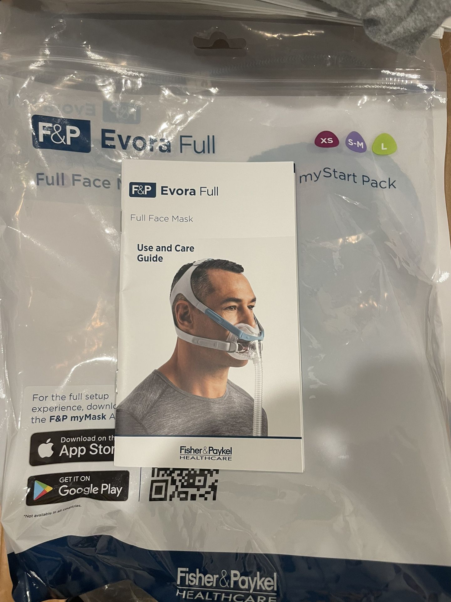 XS Fisher & Paykel Evora Full Face Mask • Fit Pack