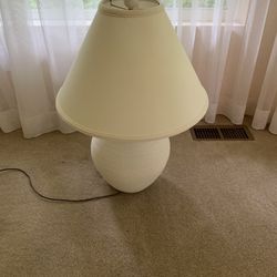 Vintage 1970’s corrugated white lamp