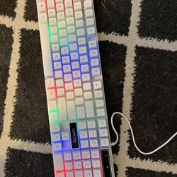 glowing gaming keyboard 