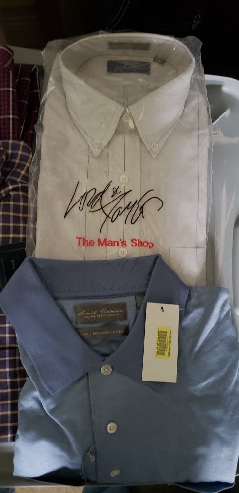 New With Tags Men's Large Dress Shirts $8
