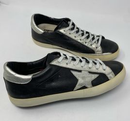 GOLDEN GOOSE Superstar Leather Colorblock Pattern Black / Tan / silver Sneakers Mens EU 41 / US 8 (runs small). EUC. Make an offer!